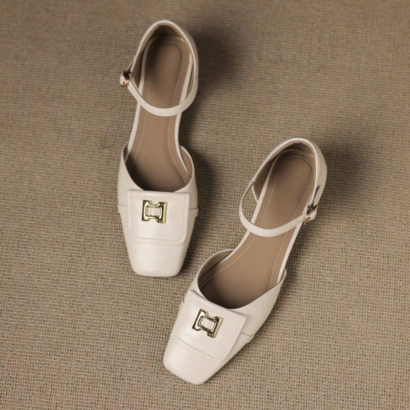 Tove | Scarpe in morbida pelle con fibbia lucida