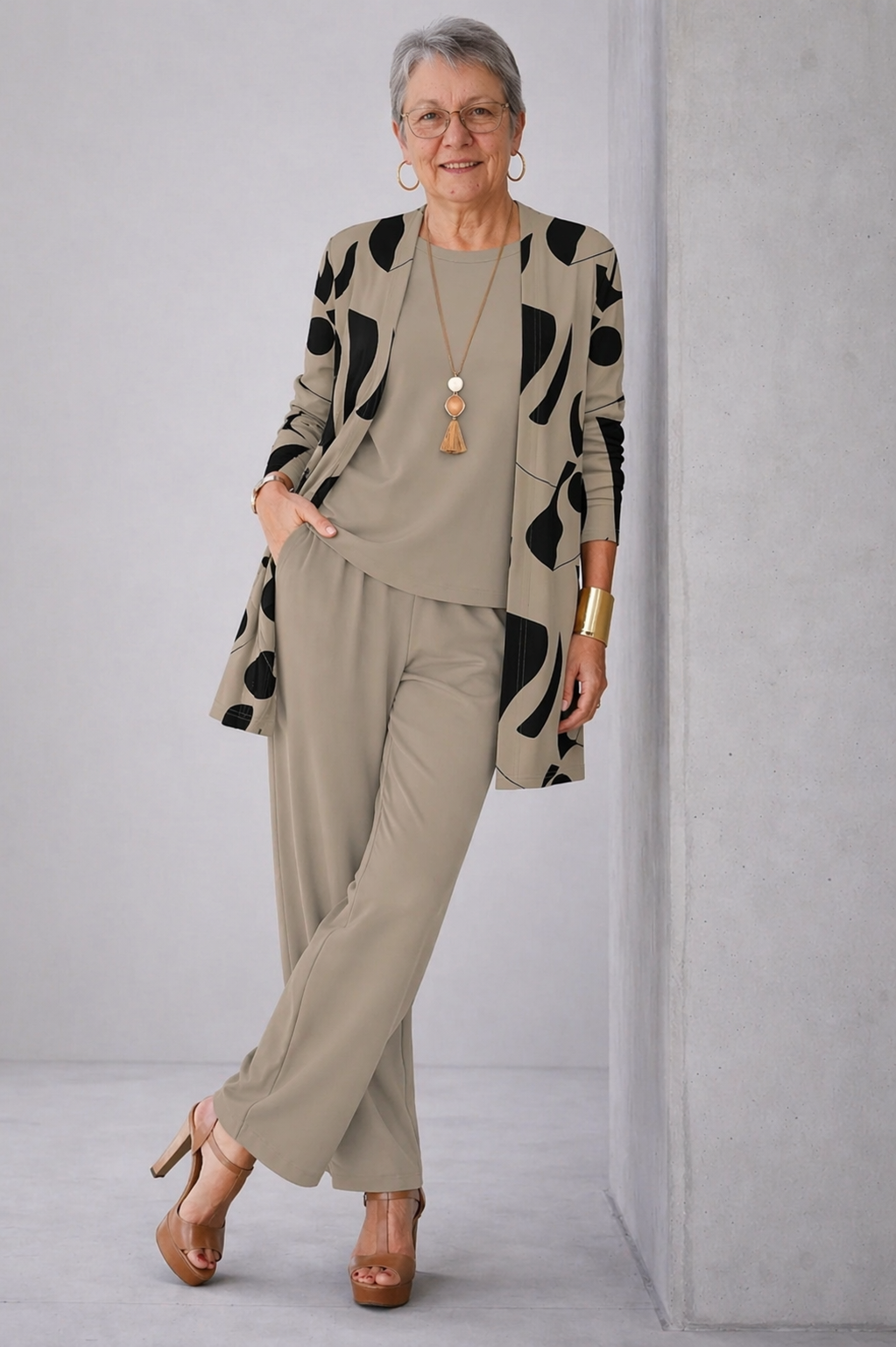 Sheila | Earth-Tone Layered 3-Piece Set