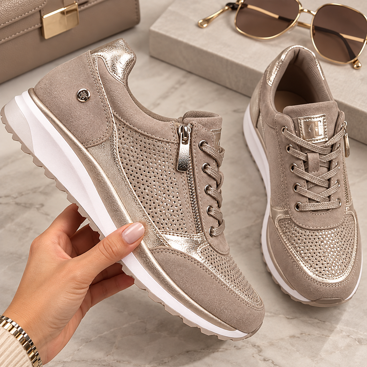 Martina sneaker con zip
