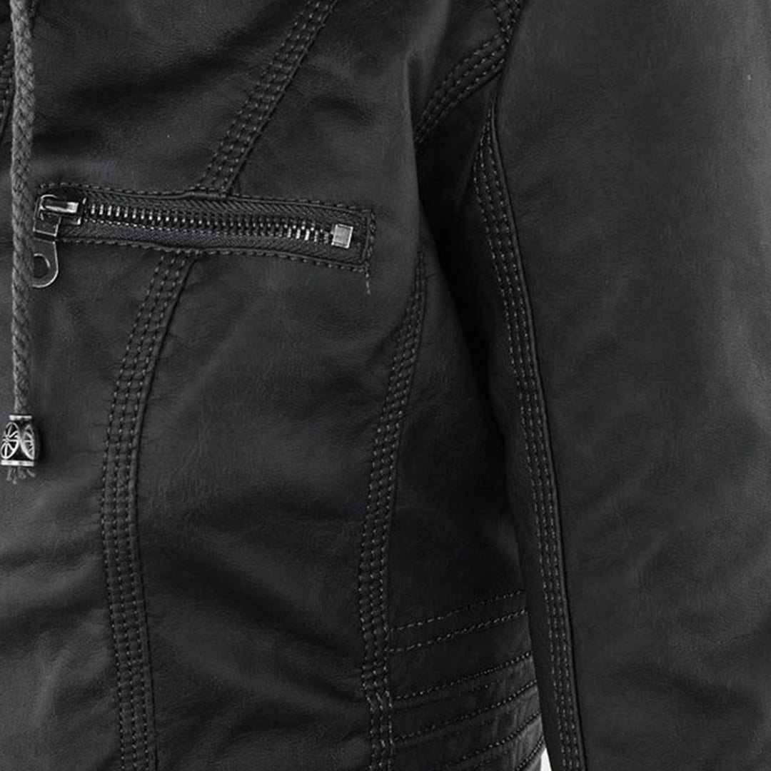 Flavia | Chaqueta de Cuero Robusta y Elegante