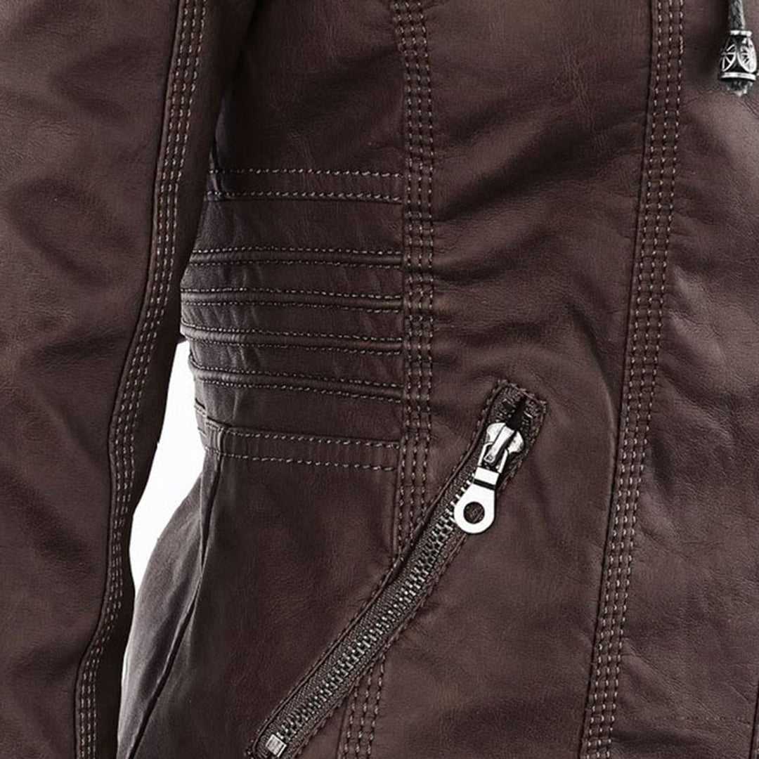 Flavia | Chaqueta de Cuero Robusta y Elegante