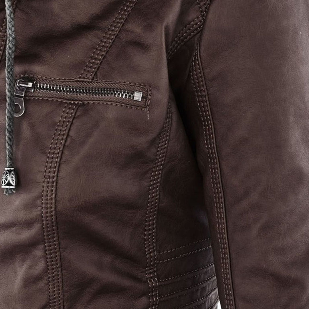Flavia | Chaqueta de Cuero Robusta y Elegante