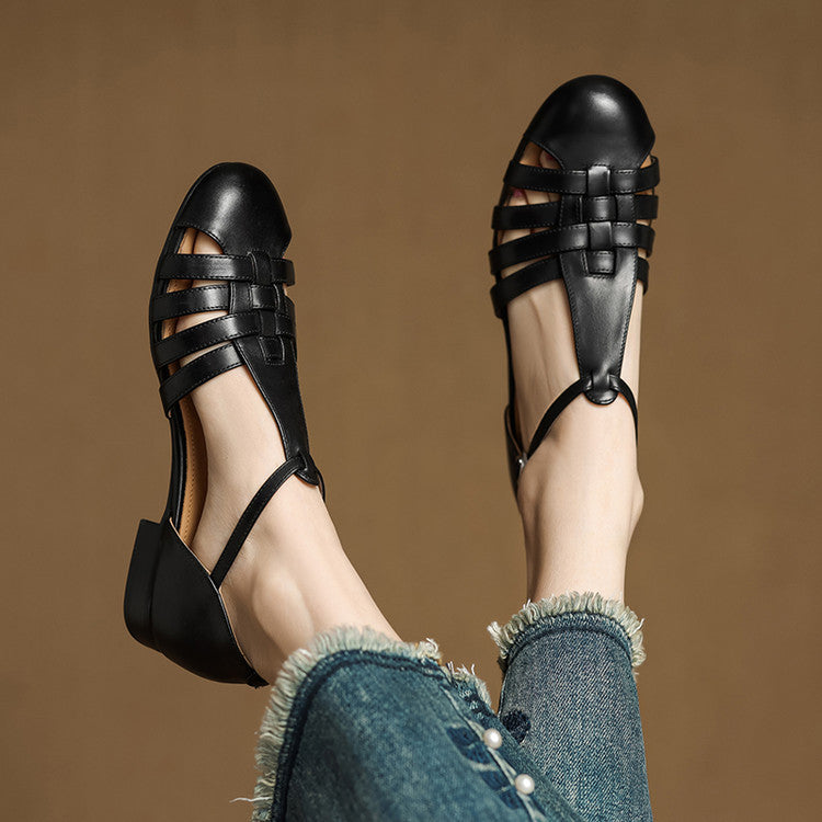Solene | Ballerine intrecciate in vera pelle