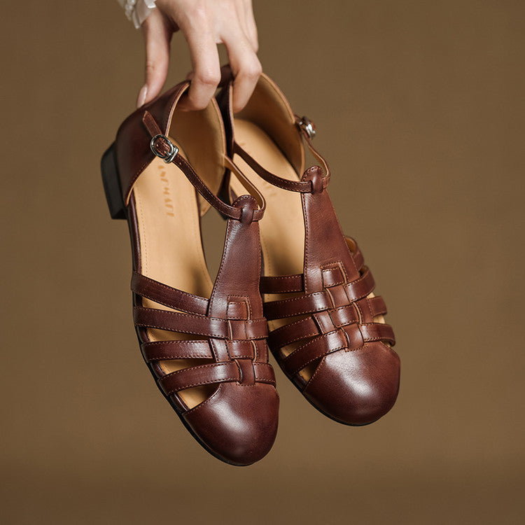 Solene | Ballerine intrecciate in vera pelle