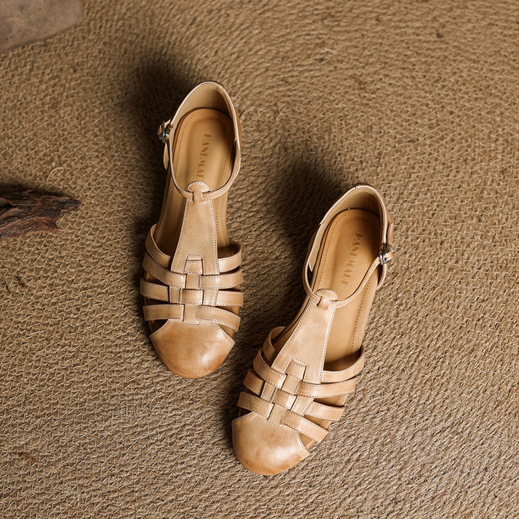 Solene | Ballerine intrecciate in vera pelle