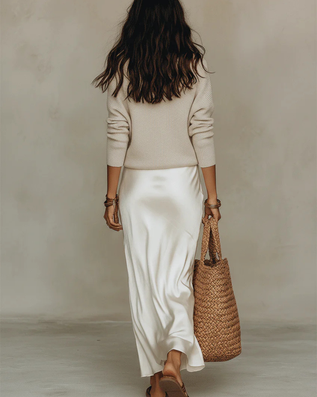 Anaïs | Abito midi elegante in raso