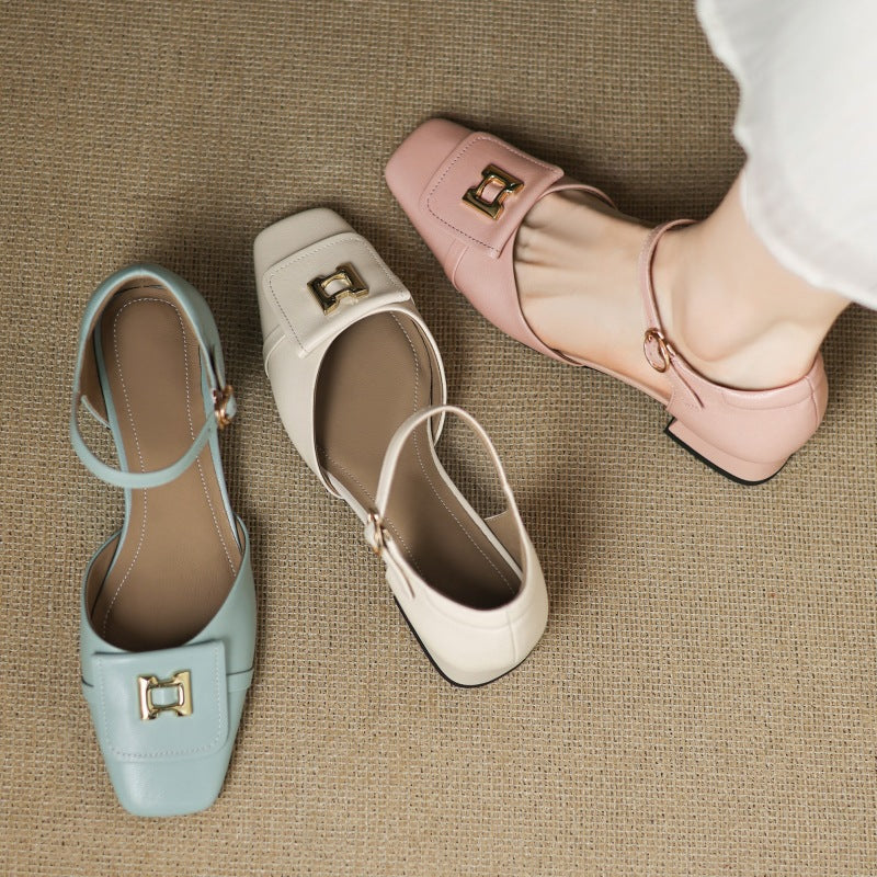 Elvane | Buckled Leather Mary Janes