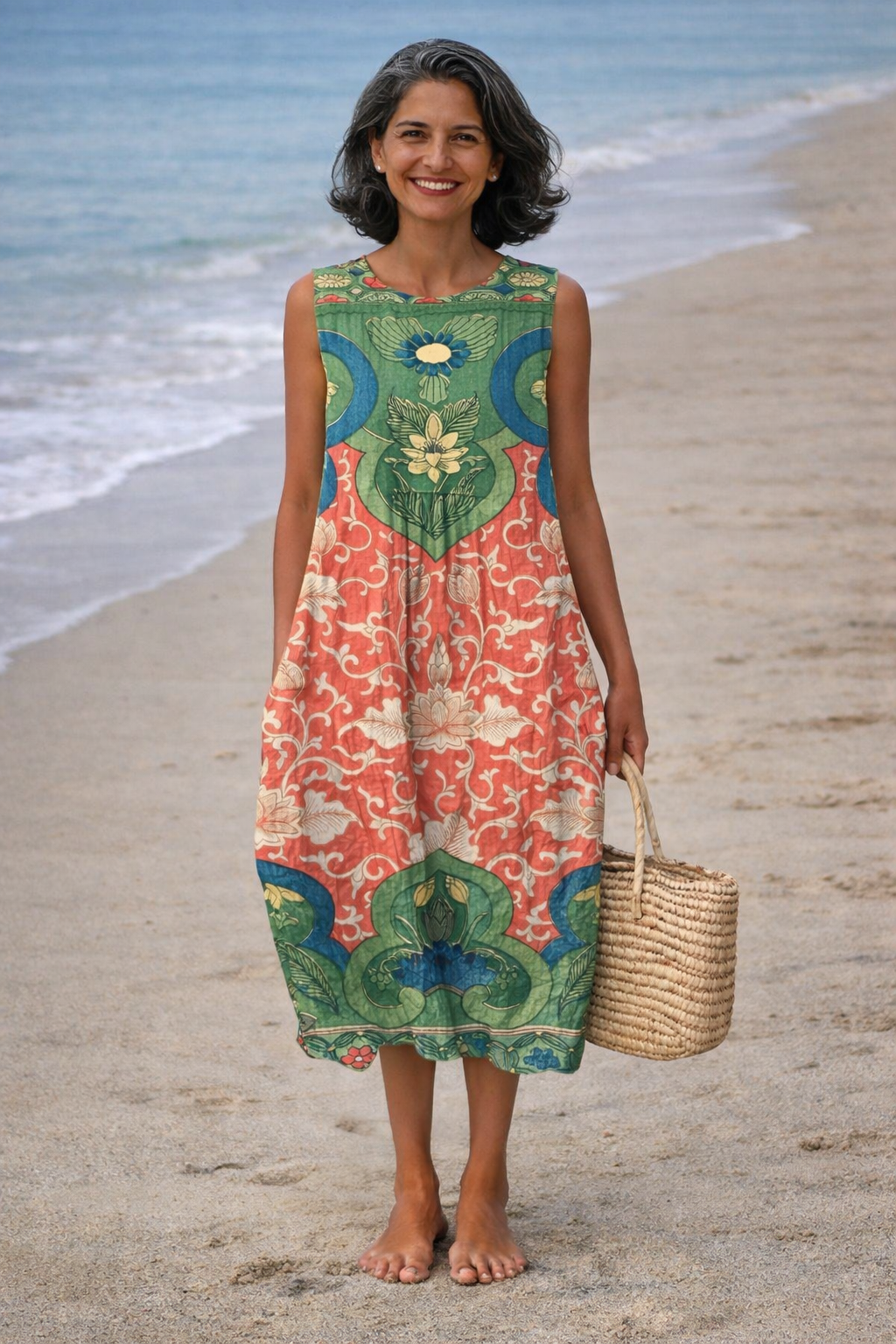 Olivia | Abito bohémien con motivo floreale e ornamentale