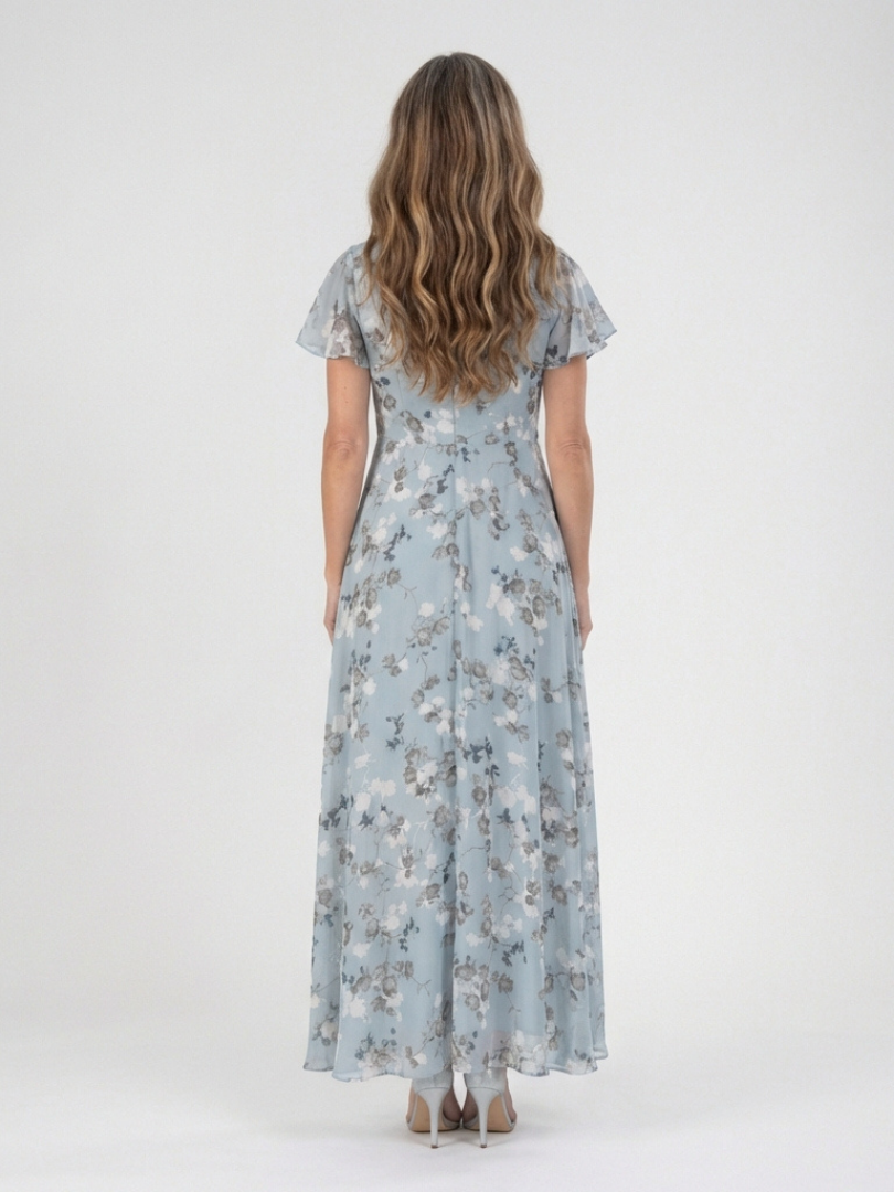 Ismeria | Chiffon Floral Maxi Dress