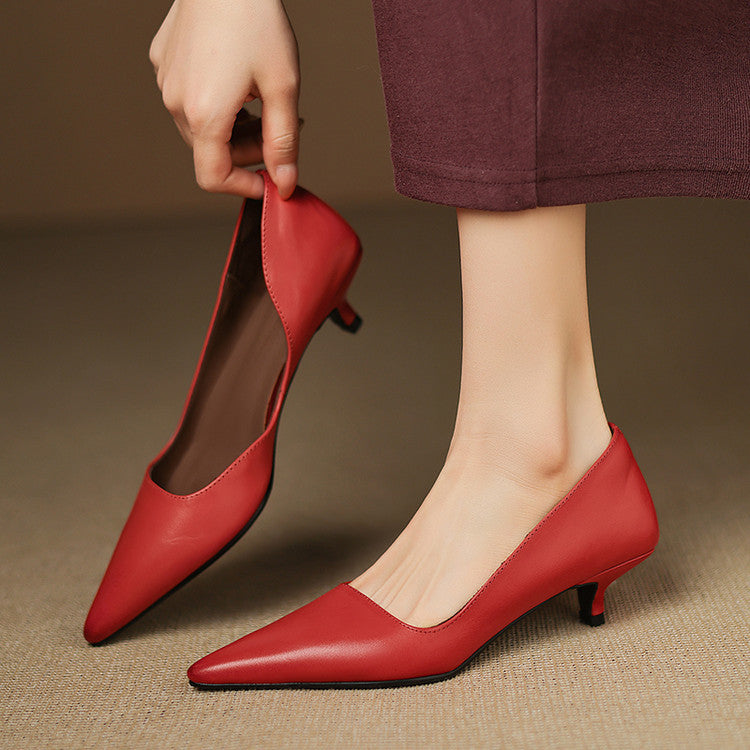 Orlisse | Décolleté kitten heel in pelle