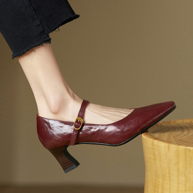 Orvane | Leather Mary Jane Shoes