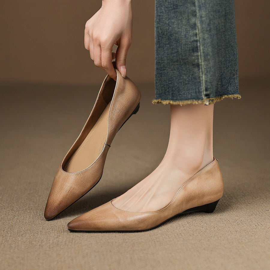 Ingrid | Ballerine in vera pelle a punta
