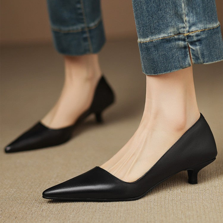 Orlisse | Décolleté kitten heel in pelle