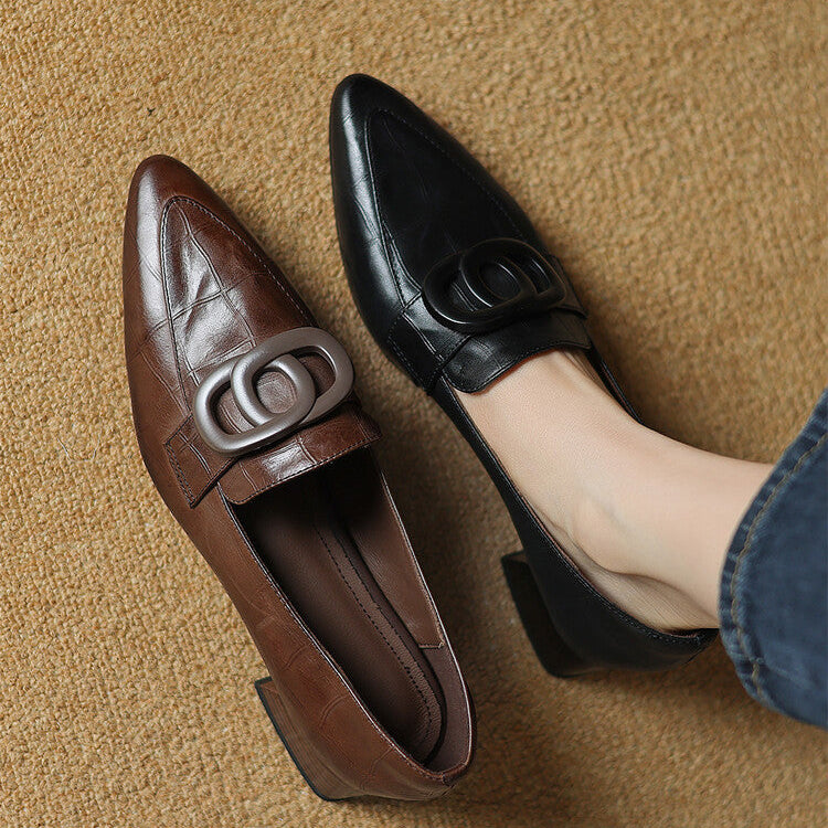 Alma | Pointed-Toe Block Heel Shoes
