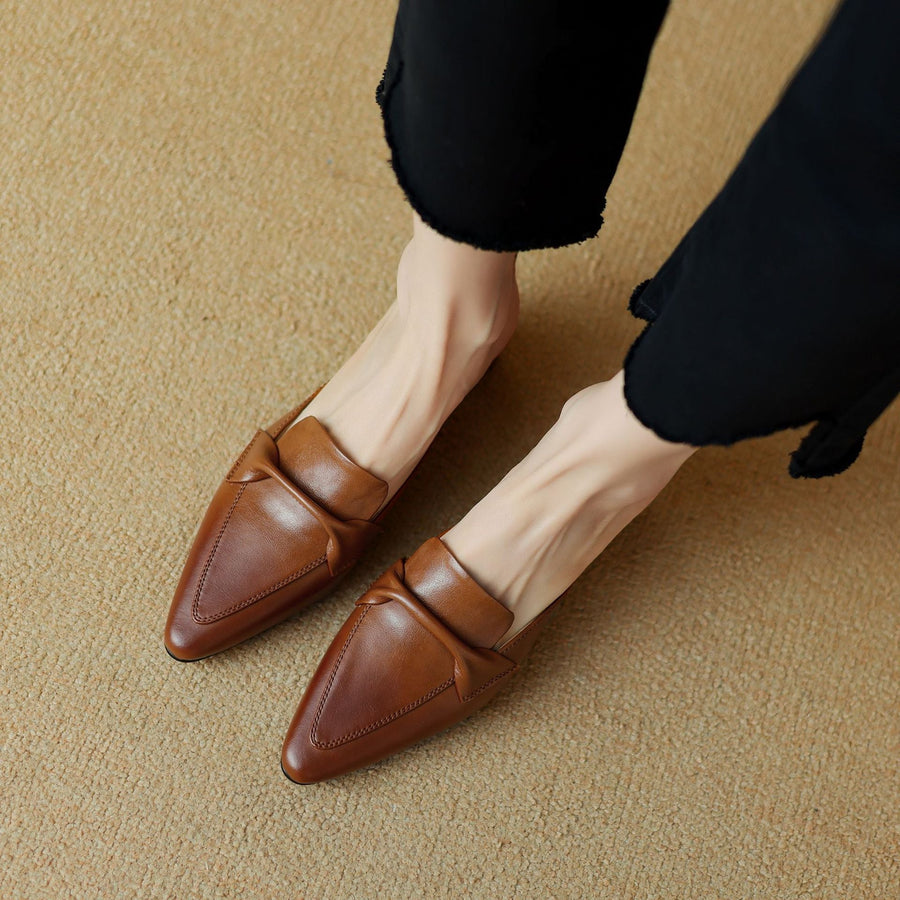 Marloe | Pointed Leather Mules