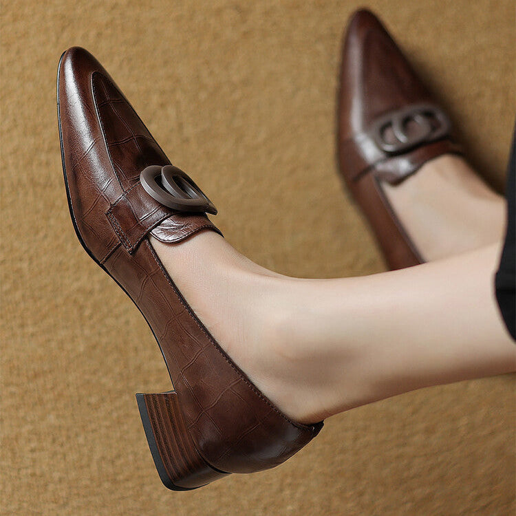 Alma | Pointed-Toe Block Heel Shoes