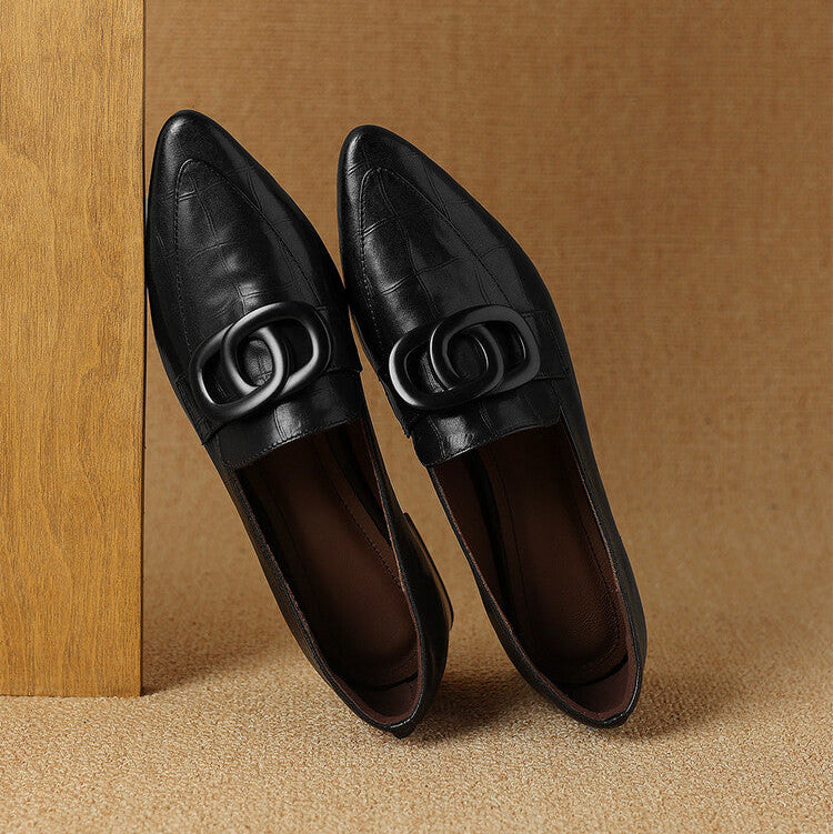 Alma | Pointed-Toe Block Heel Shoes