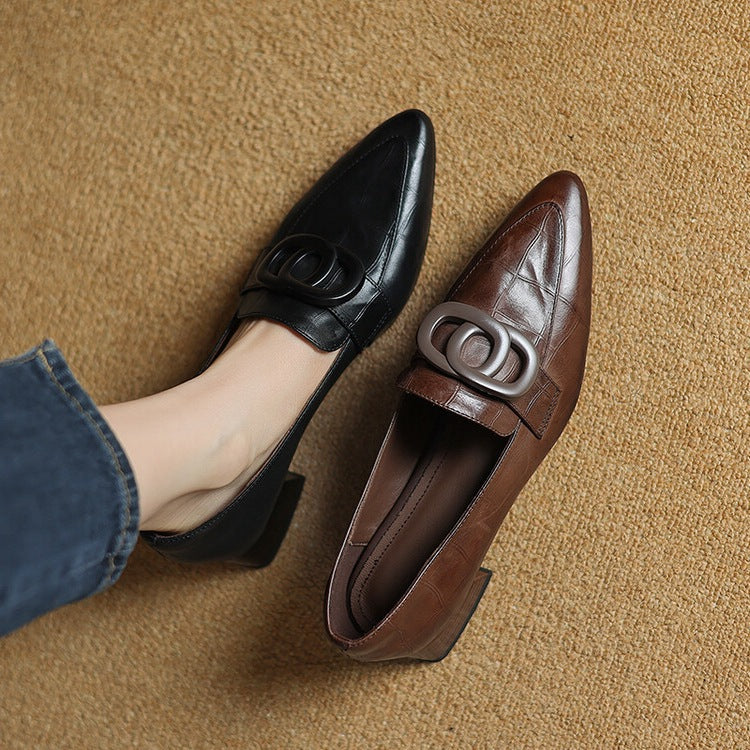 Alma | Pointed-Toe Block Heel Shoes