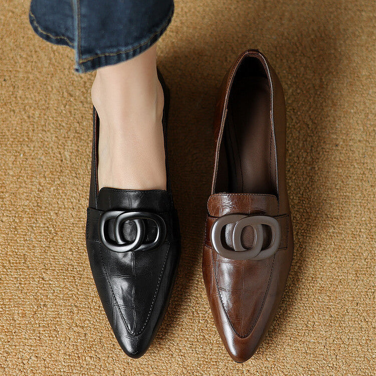 Alma | Pointed-Toe Block Heel Shoes