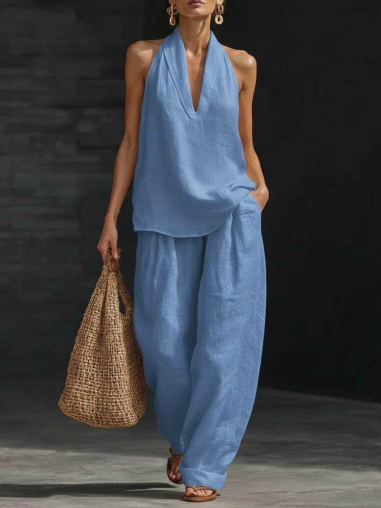 Zoë | Top smanicato con scollo a V