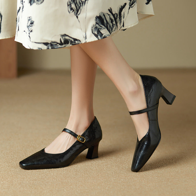 Orvane | Leather Mary Jane Shoes