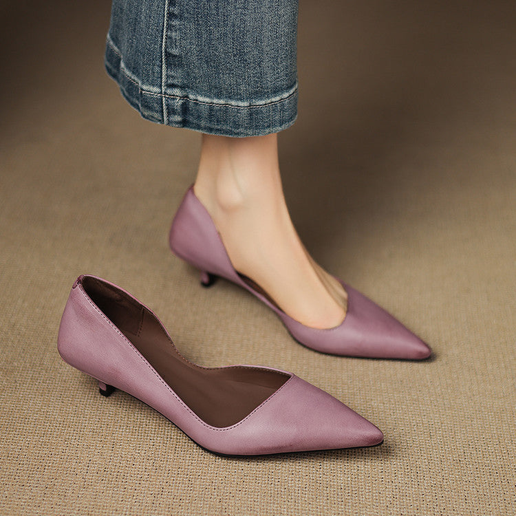 Orlisse | Décolleté kitten heel in pelle