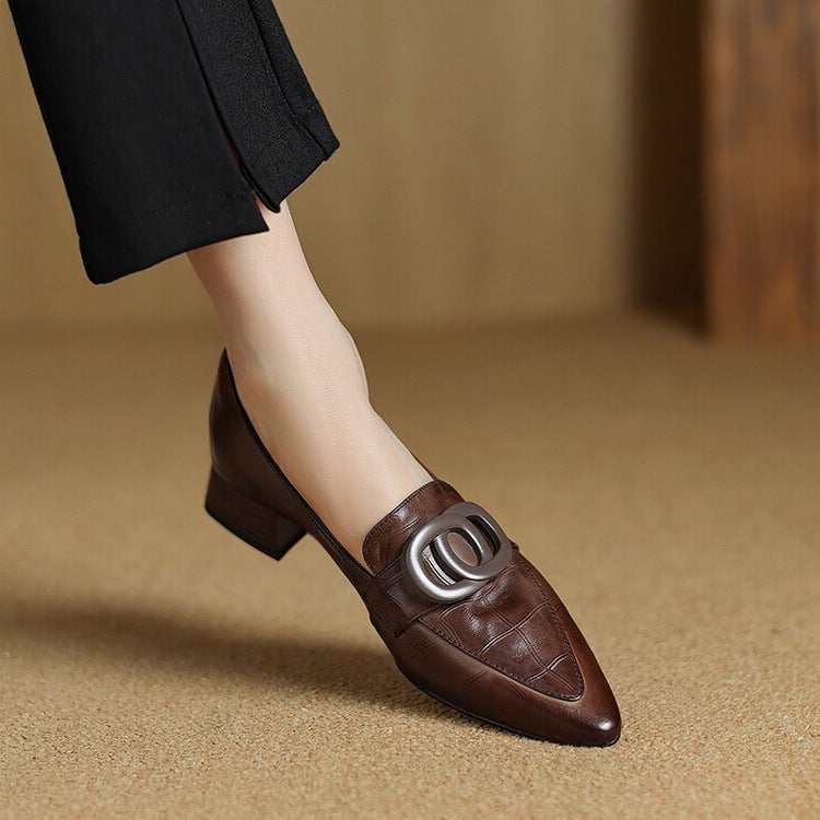 Alma | Pointed-Toe Block Heel Shoes