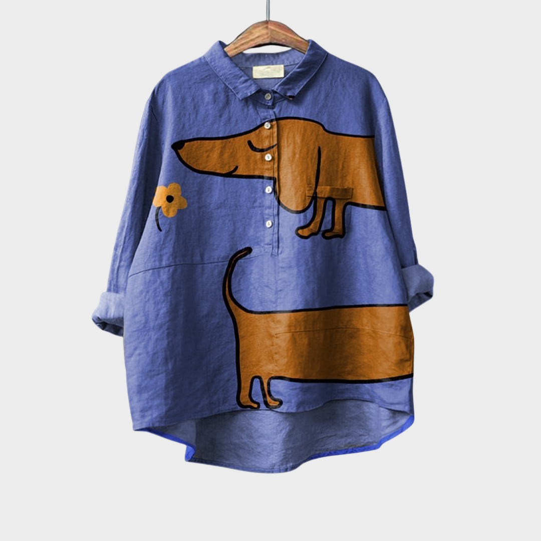 Astrid | Blusa elegante in lino dal taglio classico