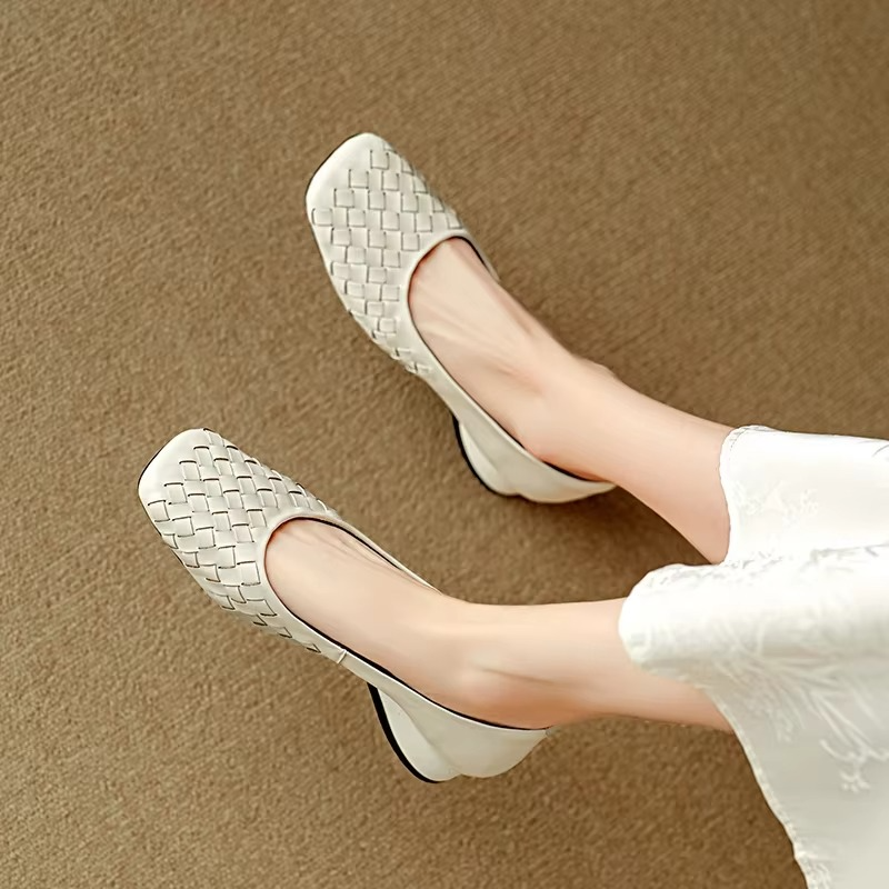 Åsa | Ballerine in pelle intrecciata senza tempo