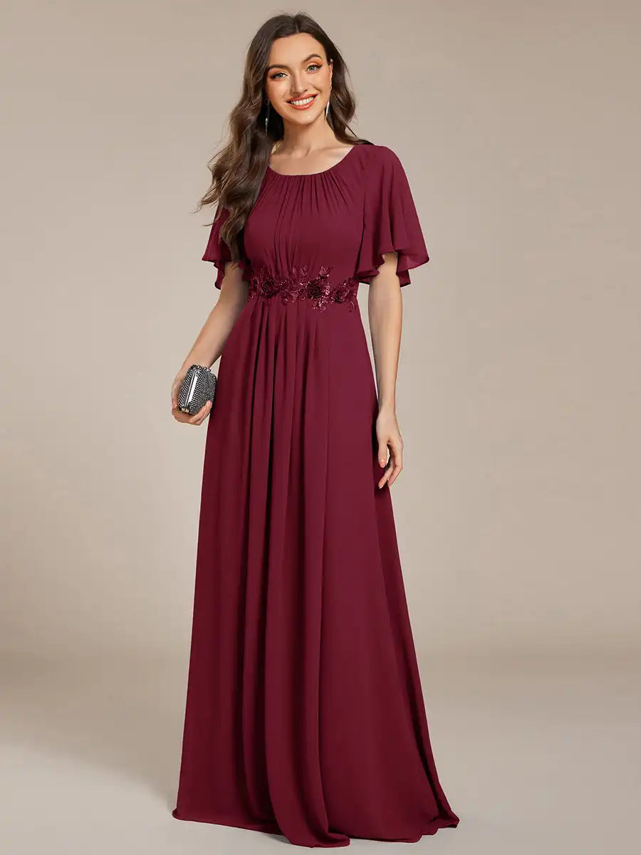 Aurelia | Floor-Length Pleated Evening Dress