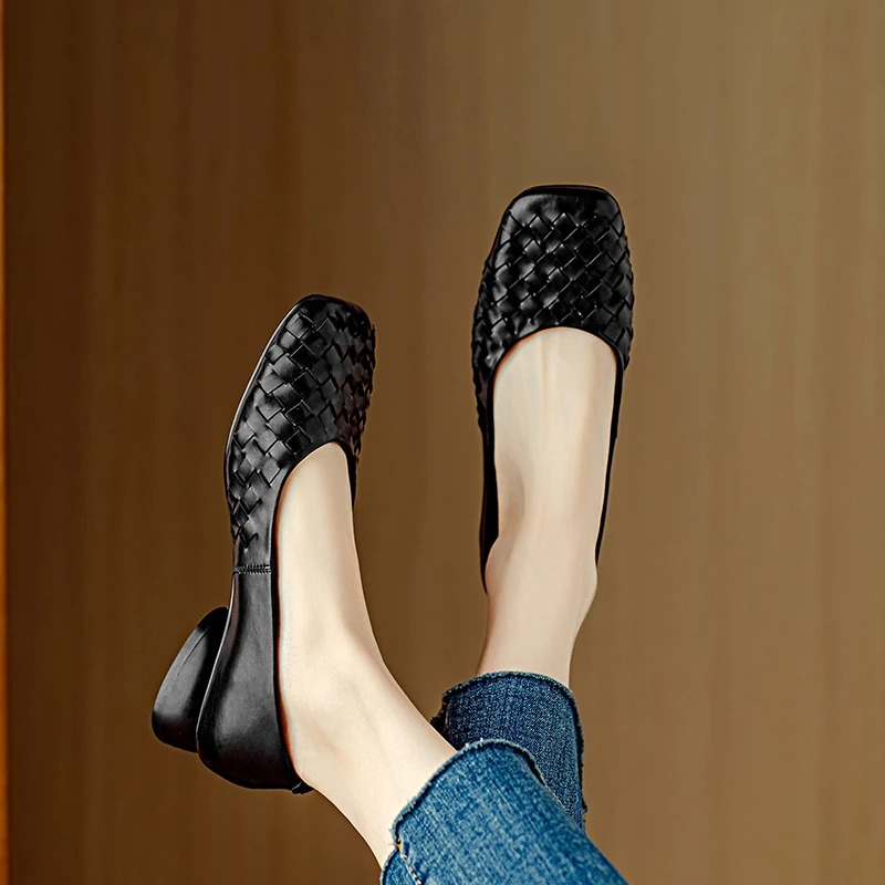 Marcelle | Leather Ballerina Flats