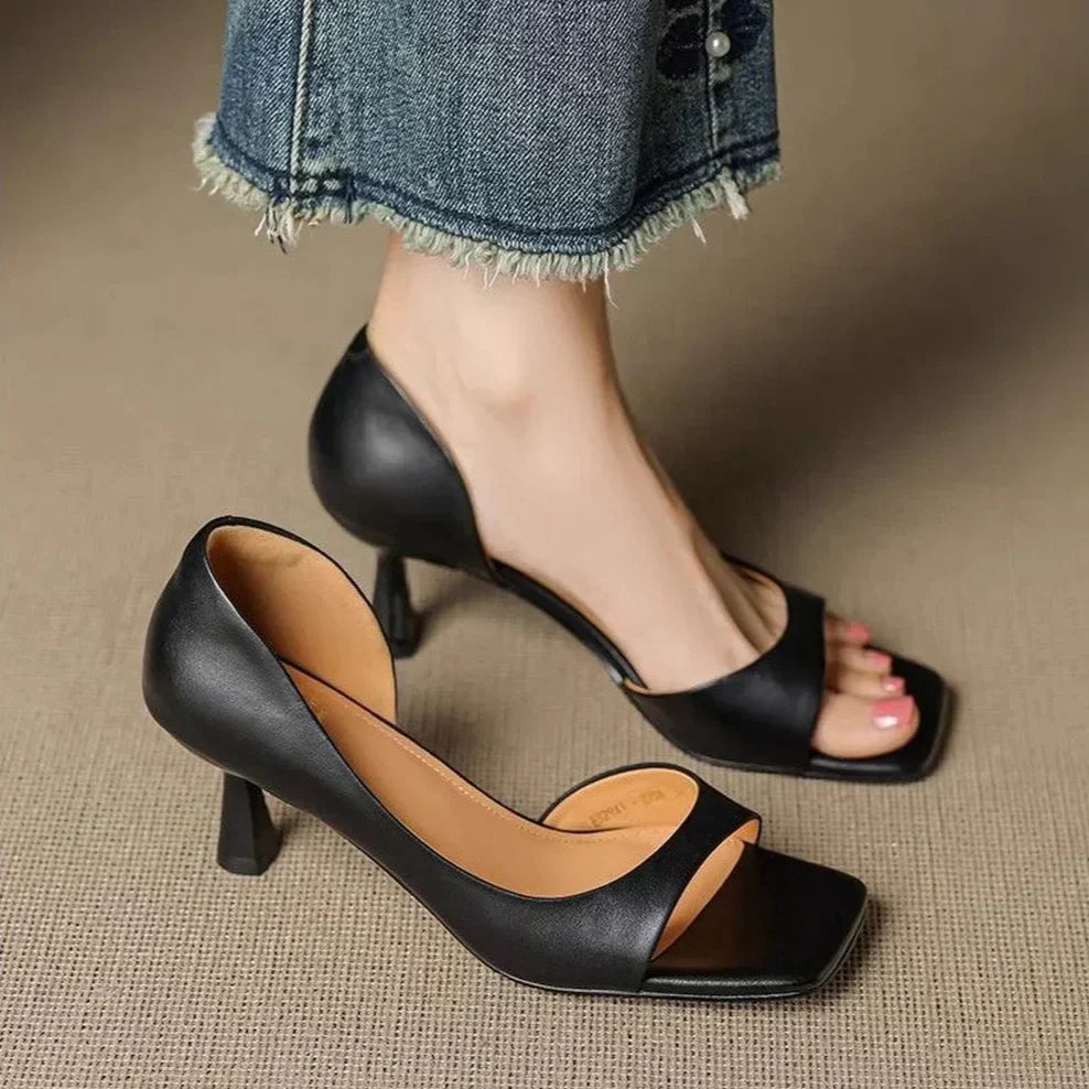 Valenti | Leather Block Heels