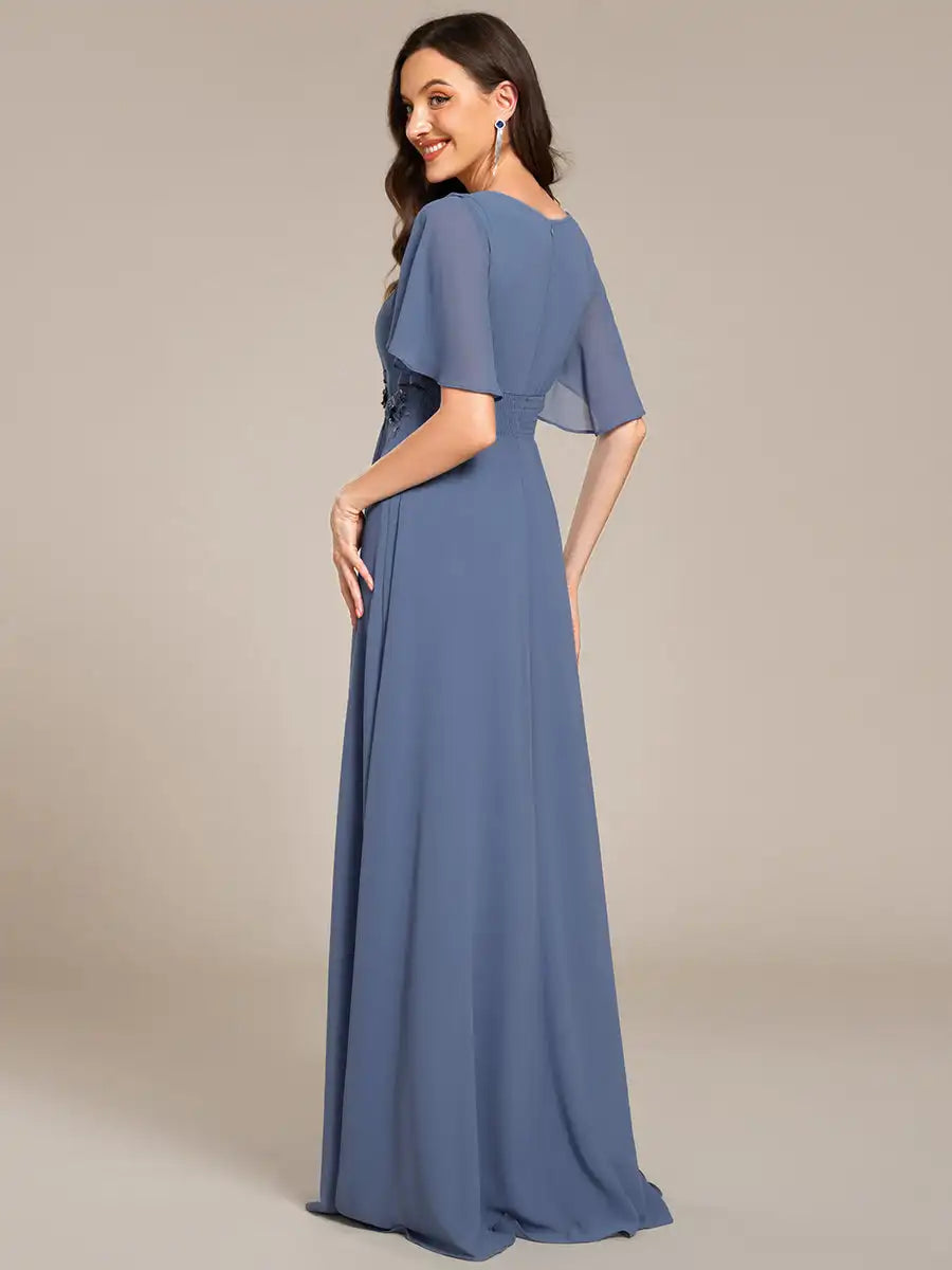 Aurelia | Floor-Length Pleated Evening Dress