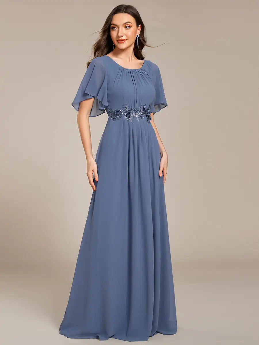 Aurelia | Floor-Length Pleated Evening Dress