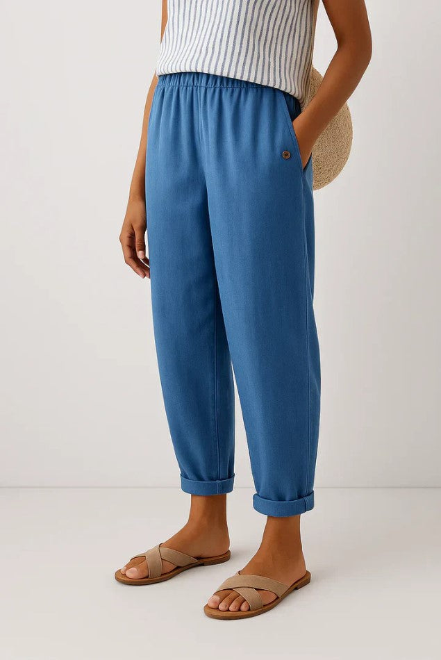 Elara | Pantaloni in cotone a taglio dritto