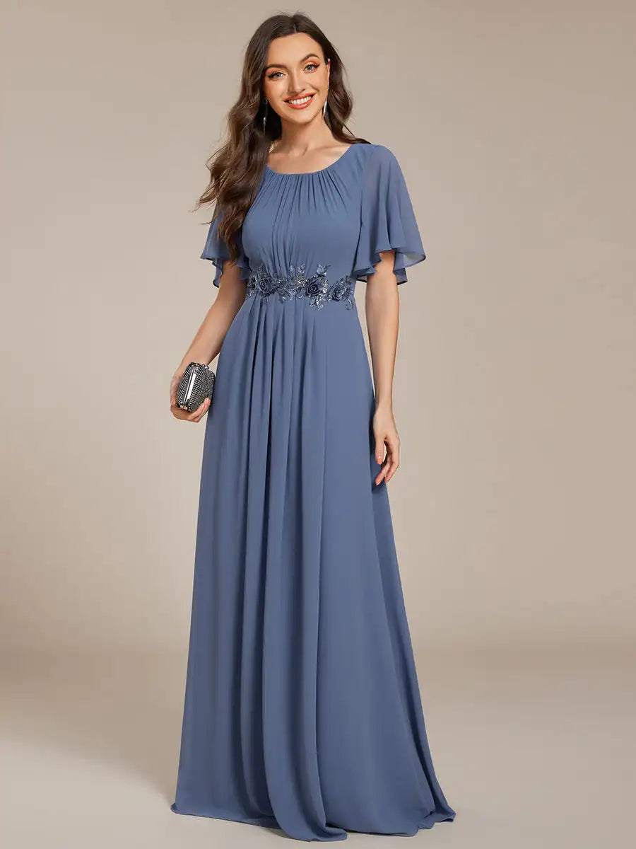 Aurelia | Floor-Length Pleated Evening Dress