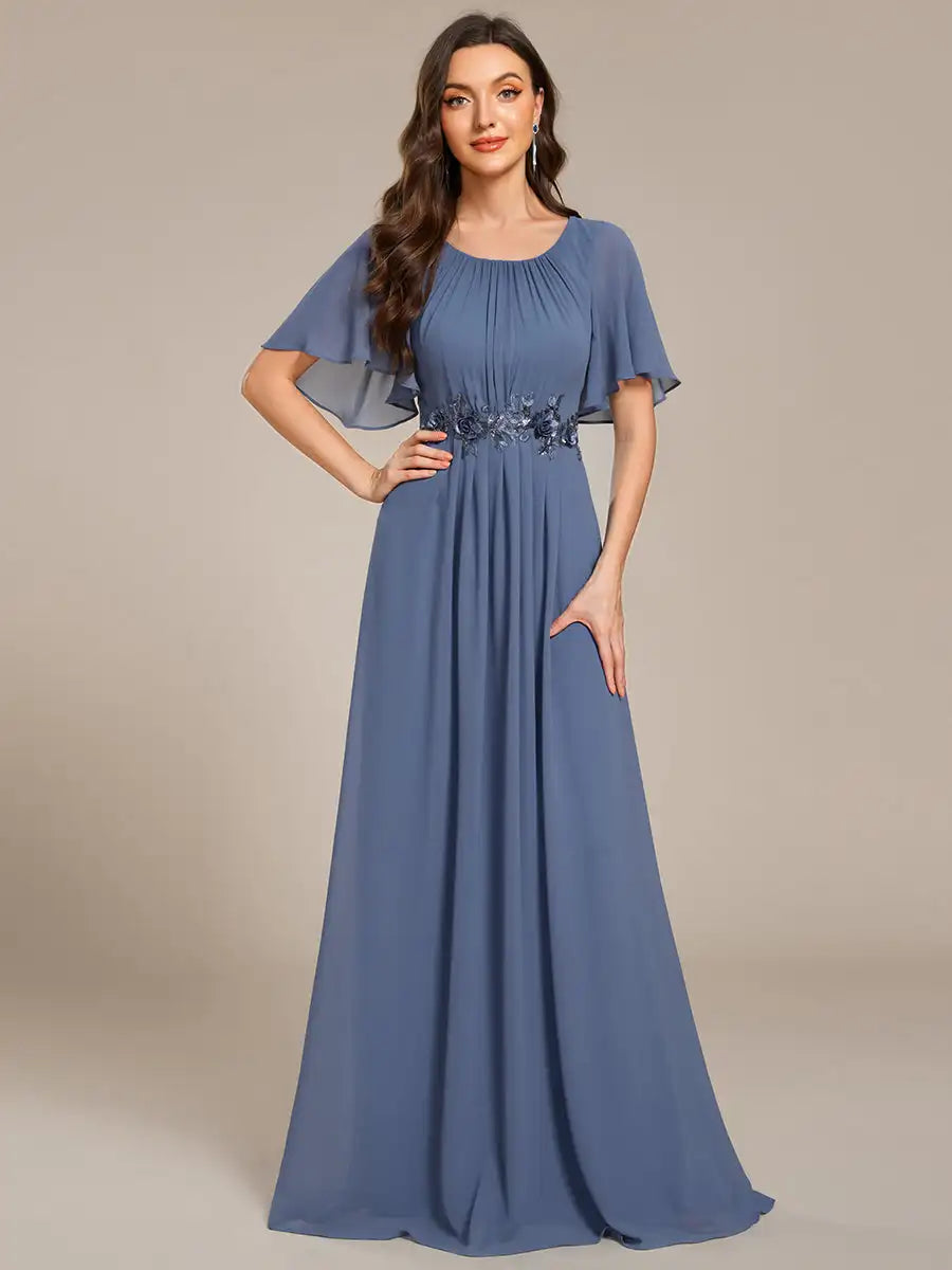 Aurelia | Floor-Length Pleated Evening Dress