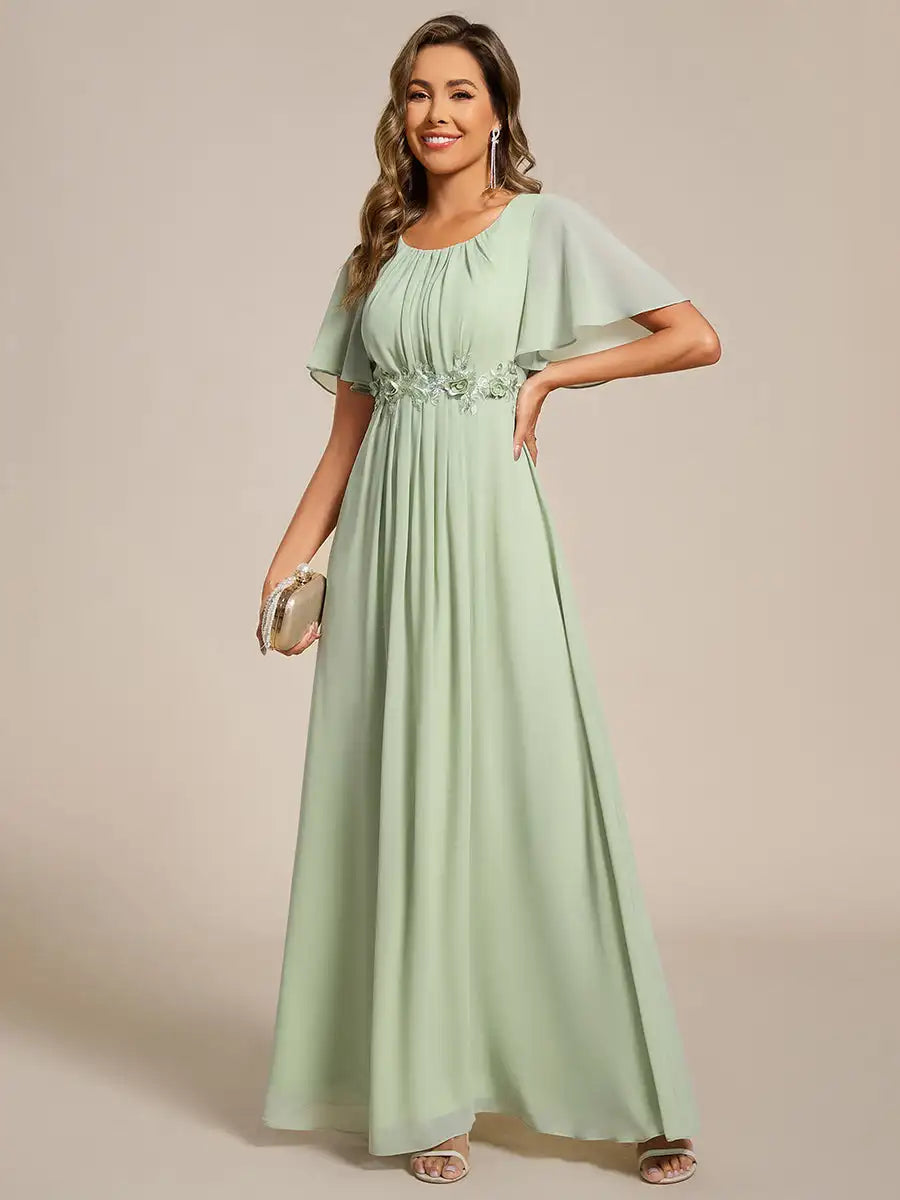 Aurelia | Floor-Length Pleated Evening Dress