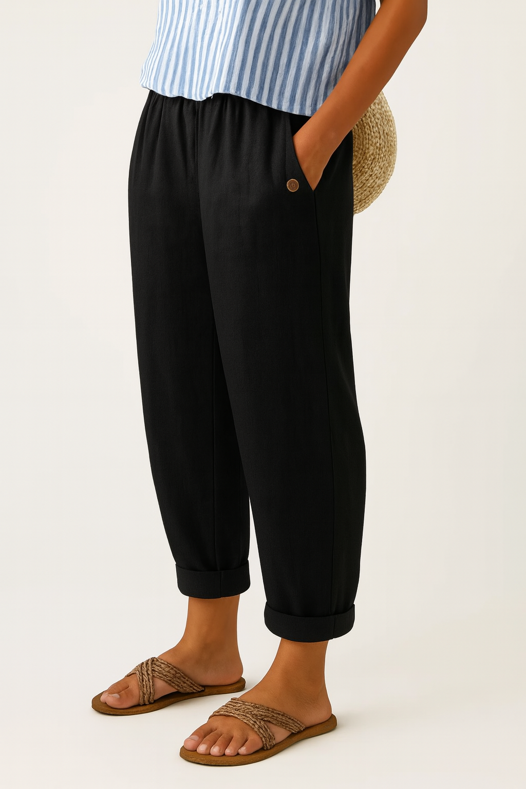 Elara | Pantaloni in cotone a taglio dritto