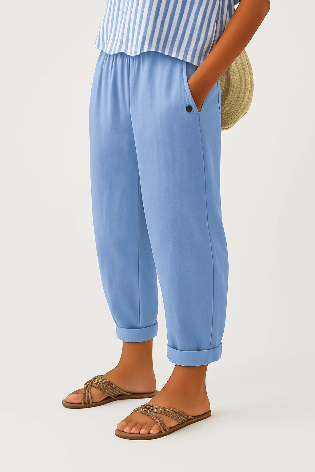 Elara | Pantaloni in cotone a taglio dritto
