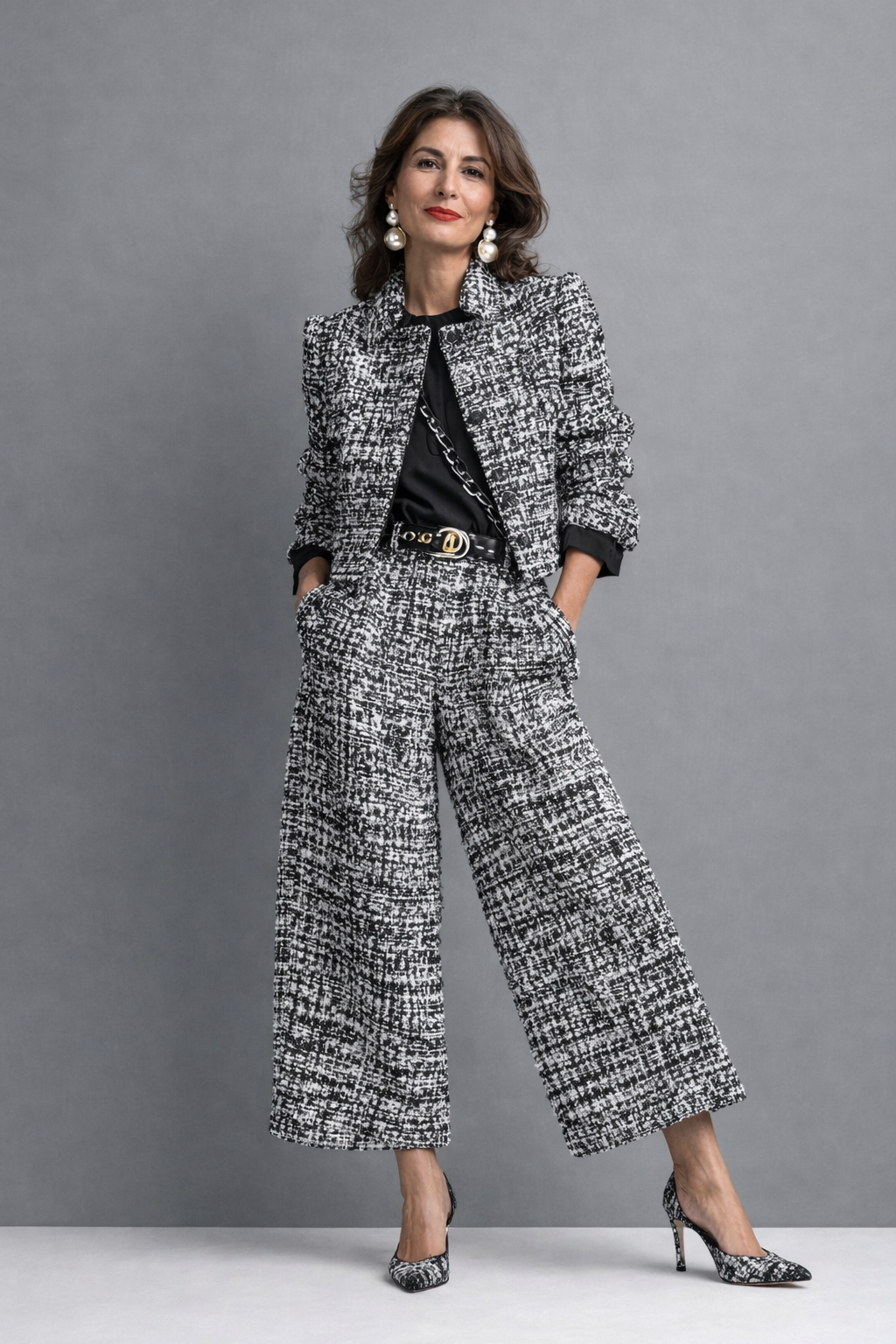 Valentina | Completo Due Pezzi in Tweed Strutturato