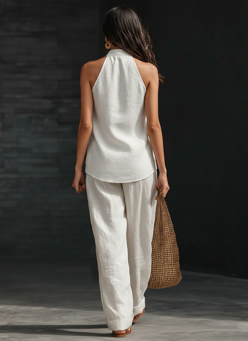 Zoë | Top smanicato con scollo a V