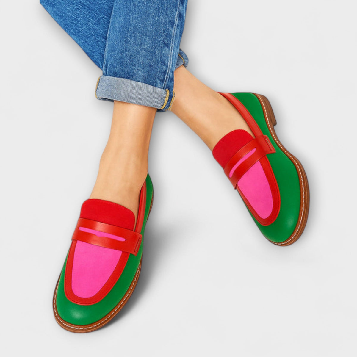 Nyla | Mocassini Casual a Contrasto