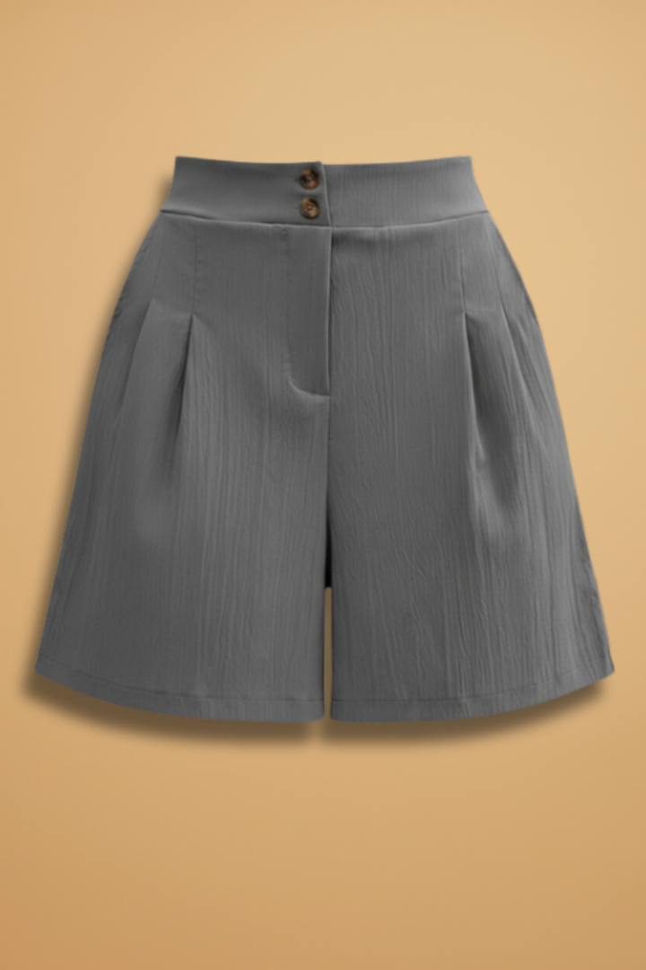 Stephanie | Casual Button-Front Shorts