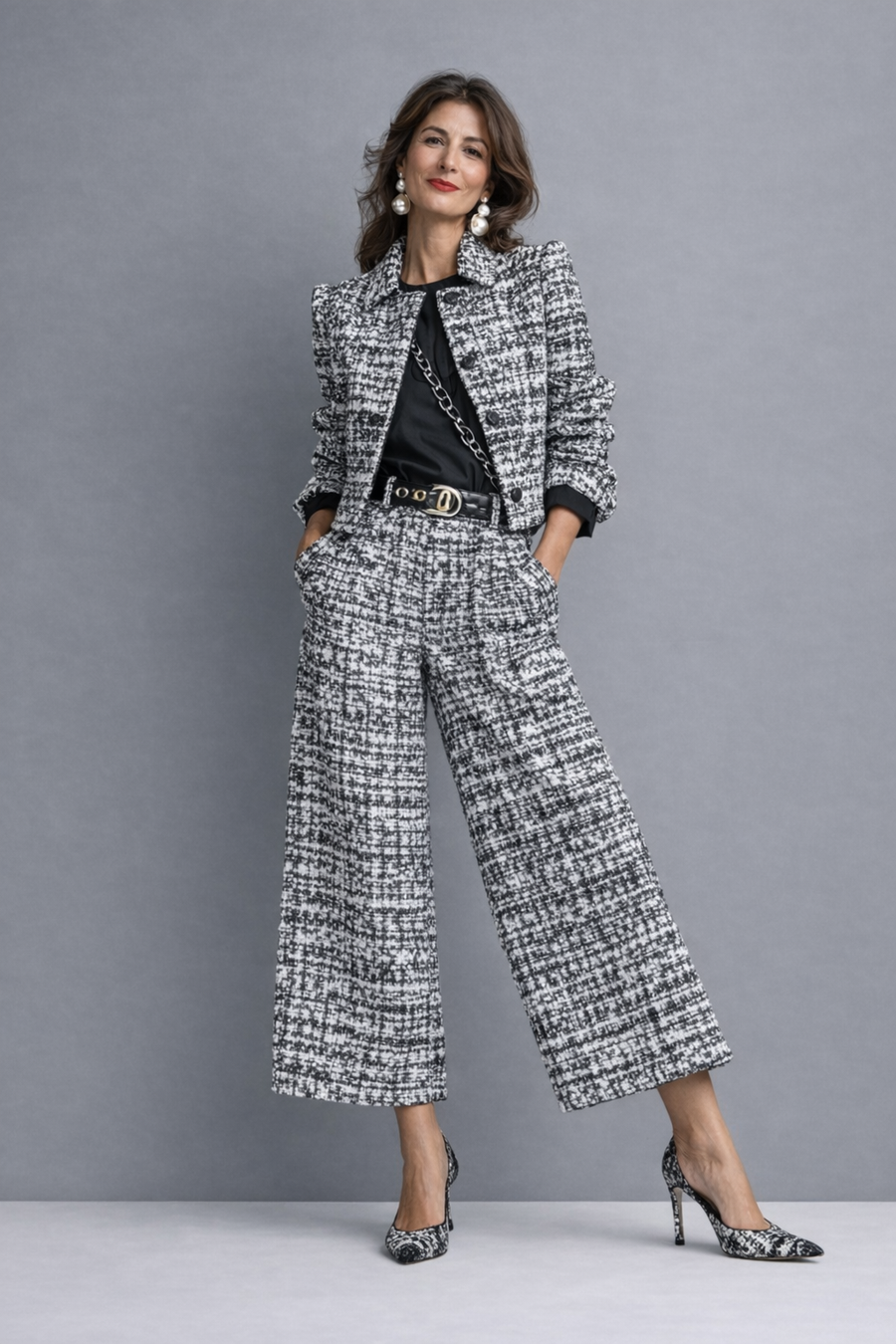 Valentina | Completo Due Pezzi in Tweed Strutturato
