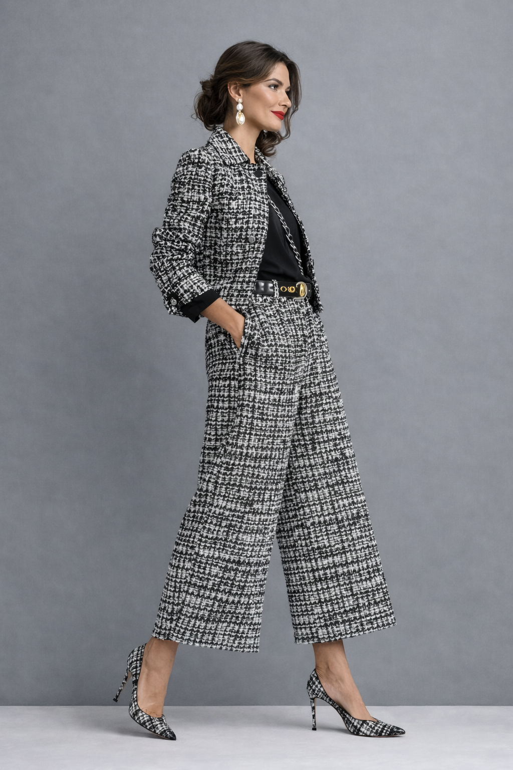 Valentina | Completo Due Pezzi in Tweed Strutturato