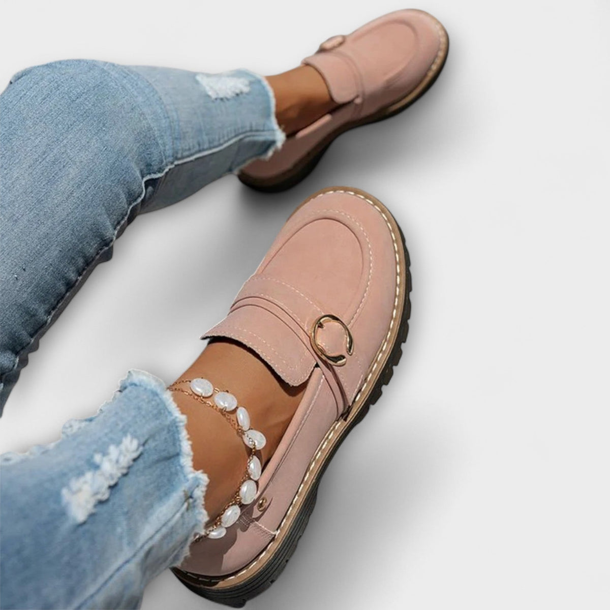 Lora | Casual Round-Toe Moccasins