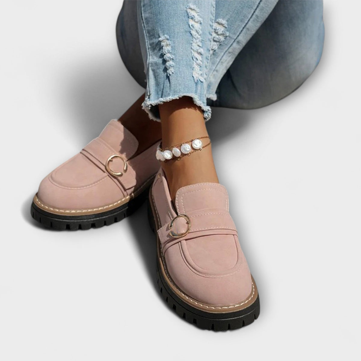 Lora | Casual Round-Toe Moccasins