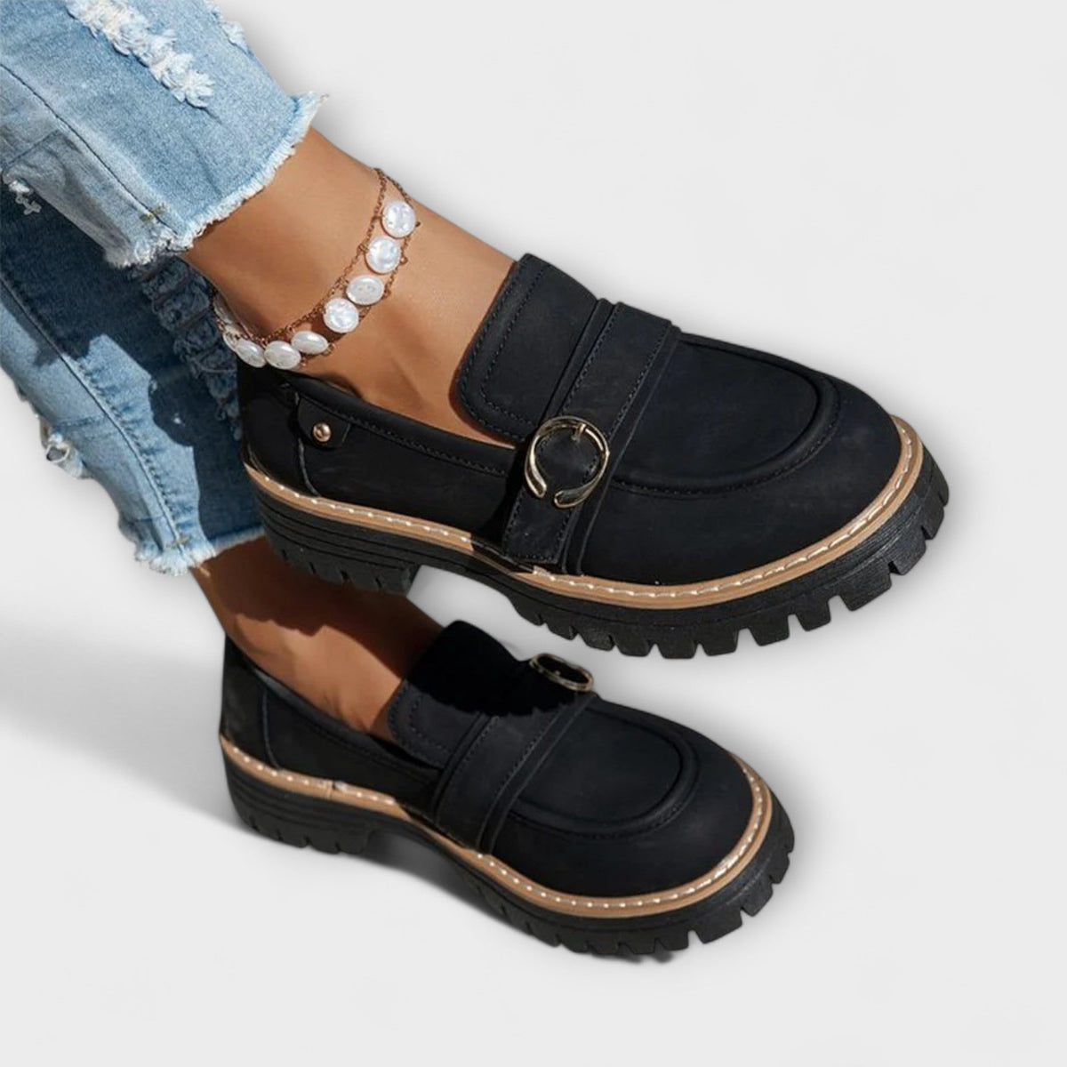 Lora | Casual Round-Toe Moccasins