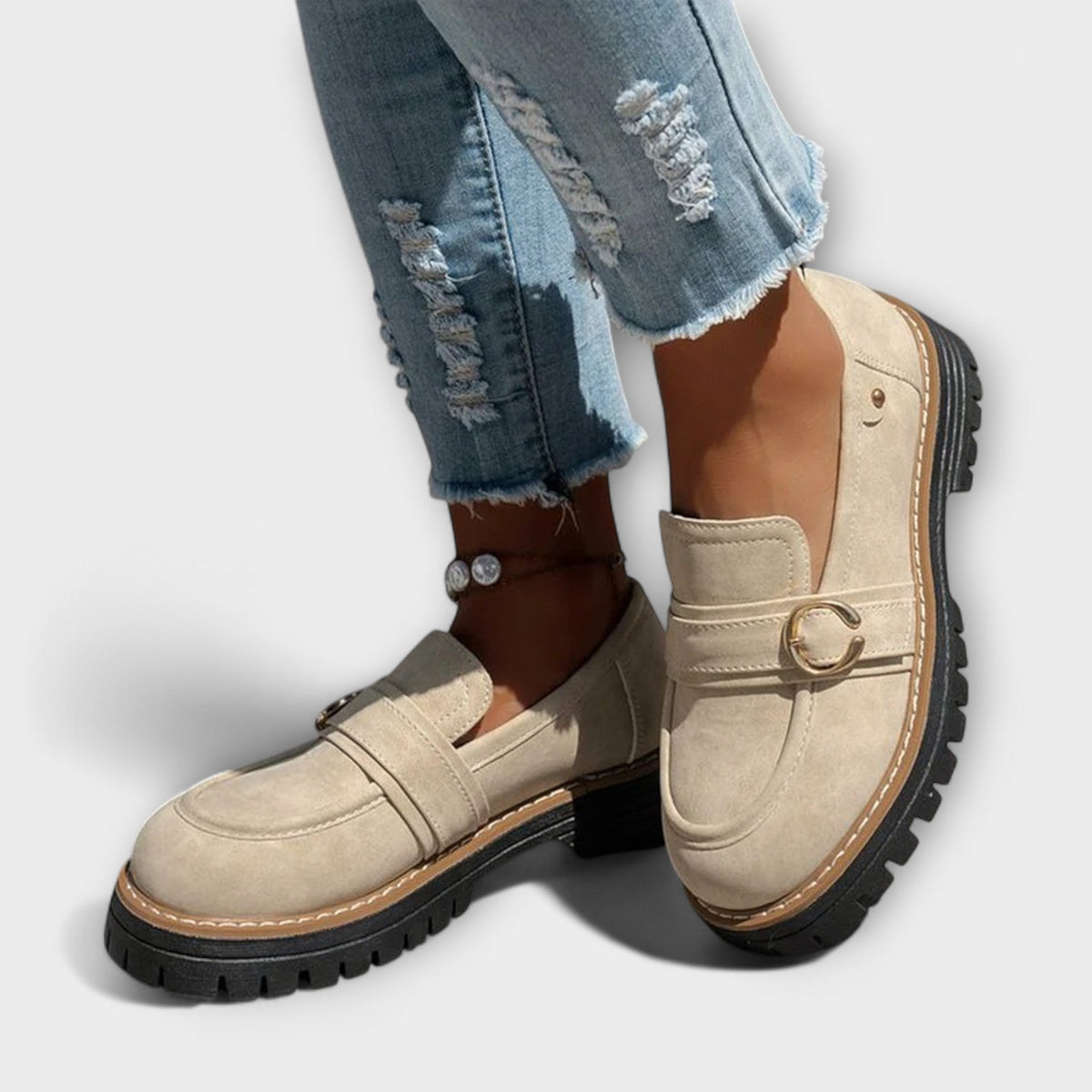 Lora | Casual Round-Toe Moccasins
